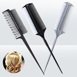 5 Pcs Smoothing Hair Brush Double Sided Hair Brush Hair Sleek Back Hair Brush Ponytails Edges Brush for Ballroom Dancing Dance Competition Hair Styling