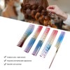 5pcs Space Aluminum Colorful Gradient Haircut Comb Salon Hairdressing Comb