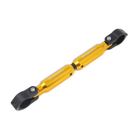 SSK AHB0102GD Adjustable Motorcycle Handle Brace, 8.9 to 13.0 inches (225mm to 330 mm), Clamp: Black/Center Bar: Gold