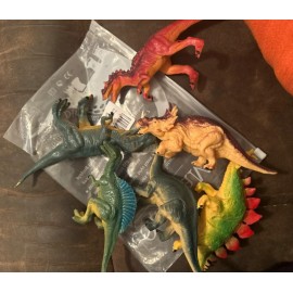 6Pk Large Soft Dinosaur Toys Jumbo Toys for Boys Realistic Looking 6 to 7 Inch