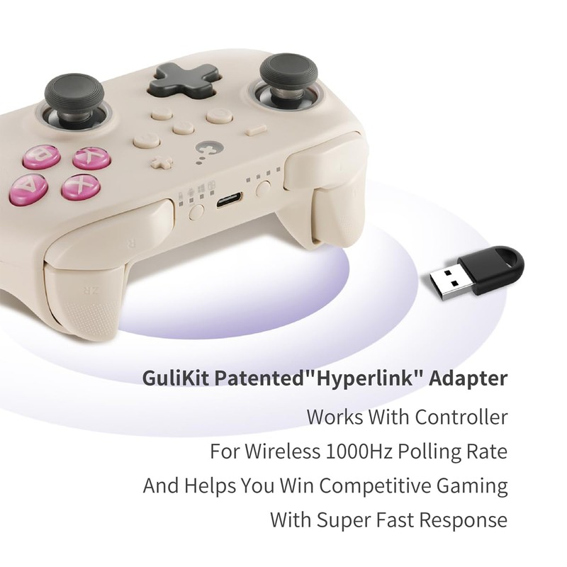 GuliKit KK3 PRO Controller Wireless Controller, Retro PC/Switch/Android/IOS Compatible Hall