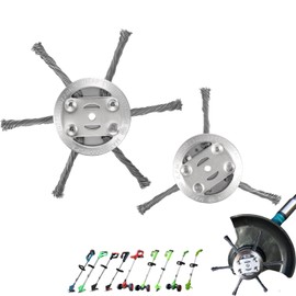 Steel Wire Grass Trimmer Head, 6 Inches Universal Steel Wire Brush Cutter Trimmer Blade for Weed Eater, Metal Wire Trimmer Head, String Trimmer Replacement Head for Lawn Care, Garden, Parking Lot