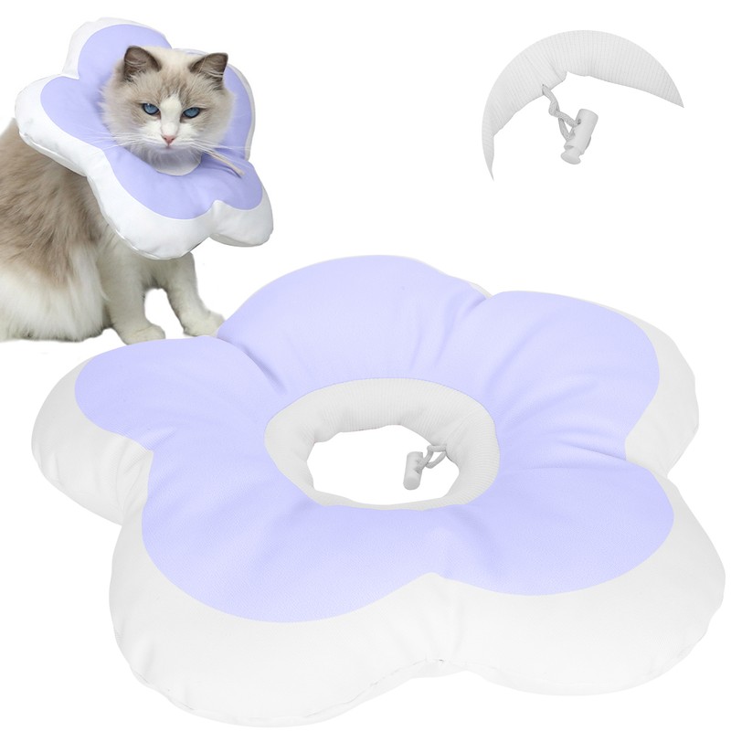 Flower Shaped Pet Recovery Elizabeth Collar Waterproof Cat AntiLicking Collar