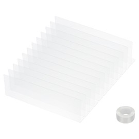 PATIKIL 12 Pack Under Couch Blocker, Acrylic Under Bed Blocker for Pets (4.72" H x 15.75" L) with Tape Clear Toys Blocker for Bed Sofa Desk Furniture