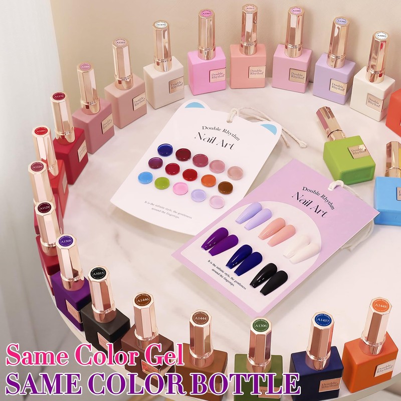 Double Rhythm 28Pcs 0.5Oz Gel Nail Polish Set Same Color