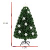 GOFLAME 4FT Pre-Lit Optical Fiber Christmas Artificial Tree with Multicolor