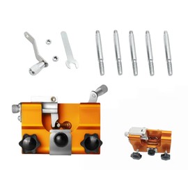 Chainsaw Sharpener,Chainsaw Chain Sharpening Jig with 5 Grinding Rod,Chainsaw Vise and Hand-Cranked Chainsaw Sharpening Jig Kit,Portable Chainsaw Sharpening Jig for All Chain Saws and Electric Saws