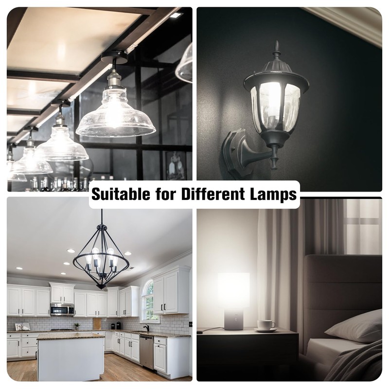 DAYBETTER 4 Pack Vintage LED Edison Bulbs, E26 Led Bulb