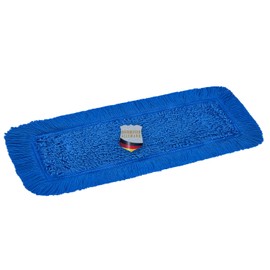 Okaei 1 x Mop Cover (40 cm), Floor Mop Cover for Dry and Wet Cleaning, Floor Mop Cover for All Standard Mop Holders and Presses, High-quality Wiper Cover, Blue