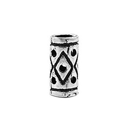 NKlaus 40549 Beard Beads Cyra Viking Hair Beads 925 Sterling Silver Set of 2, Sterling Silver
