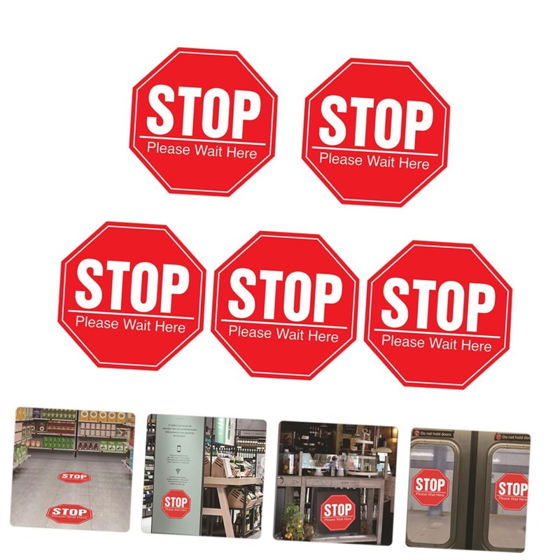 DOITOOL 5 Sheets Stop Sign, 7.8x7.8 Inches High Intensity Street