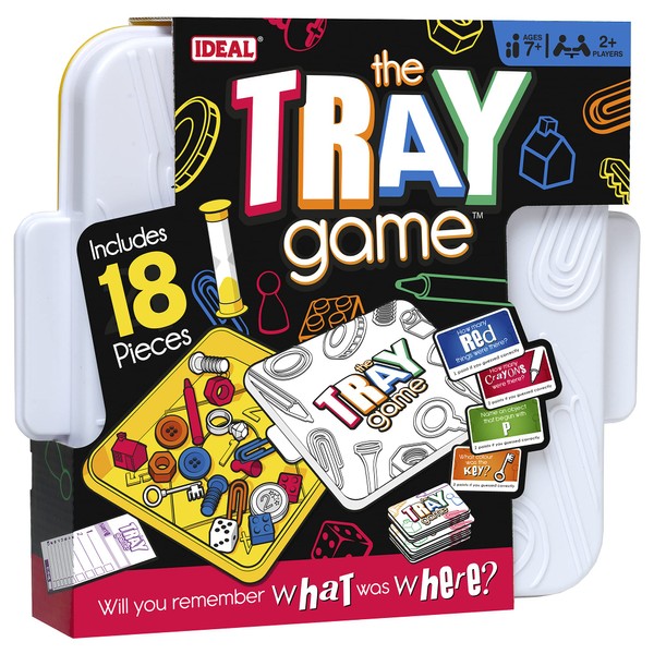 IDEAL | The Tray Game: Will You Remember What was Where?! | Family Games | for 2+ Players | Ages 7+