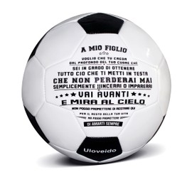 Uloveido Traditional Indoor Outdoor Recreational Sport Balls for Teens Boys Girls, Love You Football Soccer Balls to My Son Grandson Daughter Y594 (A MIO FIGLIO)