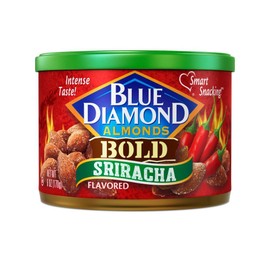 Blue Diamond Almonds Sriracha Flavored Snack Nuts, 6 Oz Resealable Can (Pack of 1)