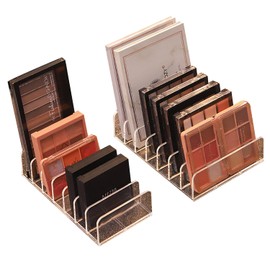 Organizadores De Paletas De Sombras De Ojos, Paquete De 2 Organizadores De Maquillaje De Paleta De Sombras De Ojos Acrílicas, Organizador De Maquillaje De 7 Secciones, Transparente Paquete De 2