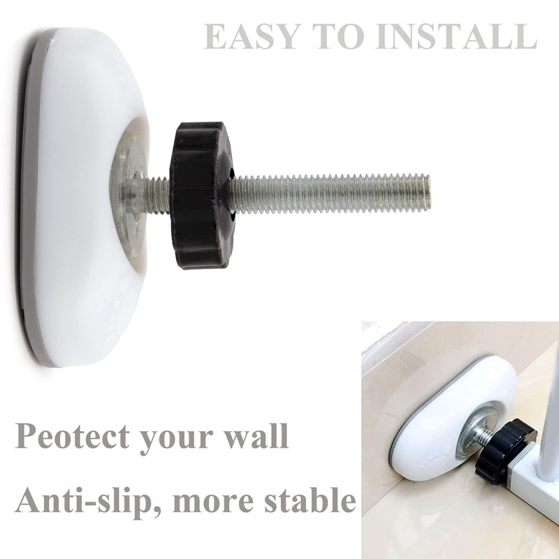 2-Pack M10 Baby Gate Adapter with Wall Protector, 10mm Extender,
