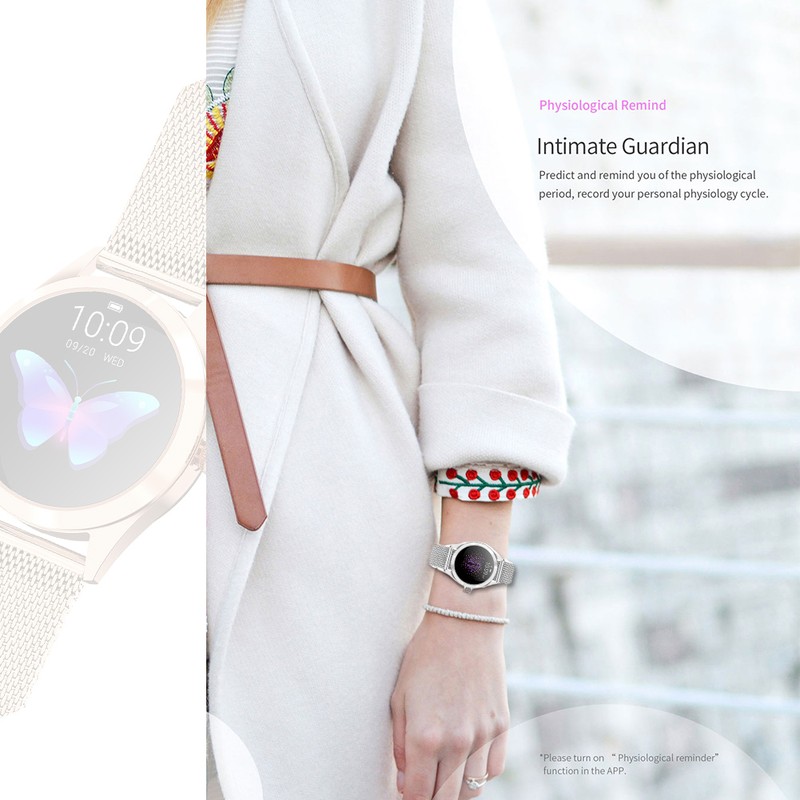KW10 Ladies Smart Sports Watch Bracelet Round Screen Smart Monitoring