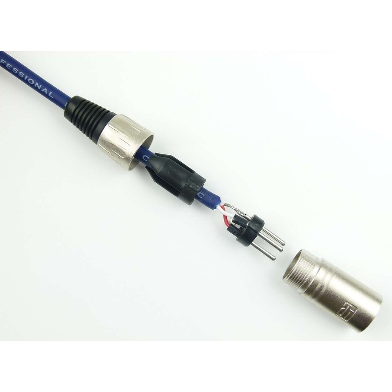 4x Adam Hall Cables K3MMF005 0BLU Microphone Cable 0.5 m