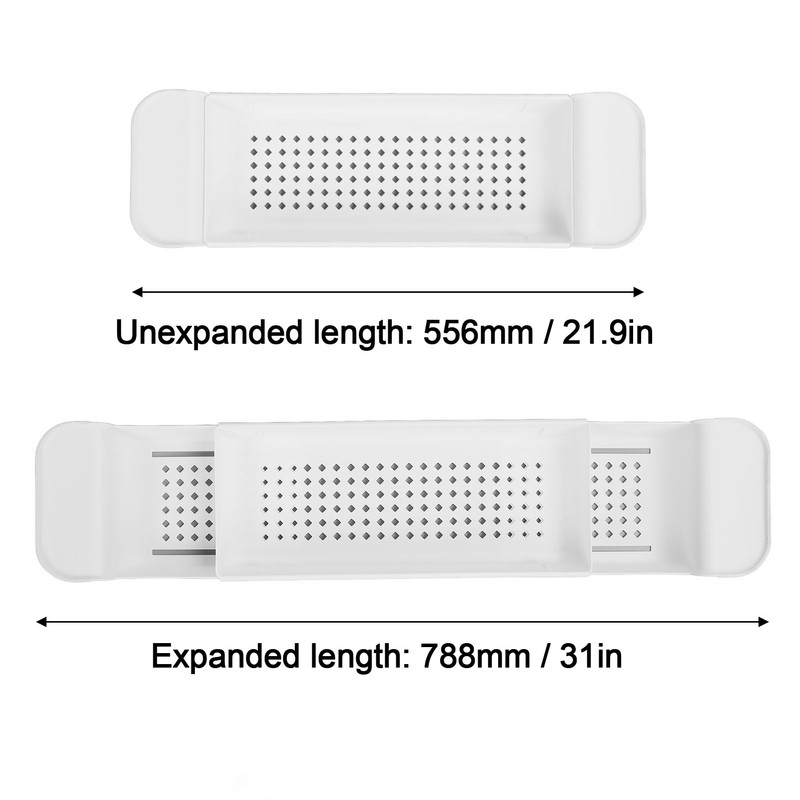 Expandable Bath Shelf Multi Function Storage Adjustable Bathtub Caddy Tray