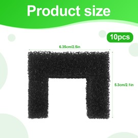 10pcs Cat Foam Filter Replacement for Pet Water Fountain, Black Pet Dog Drinking Water Fountain Sponge Filters Compatible with PetSafe Viva 64oz & 140oz Drinking Fountain
