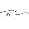 ABETOS Rimless Reading Glasses Blue Light Blocking Eyeglasses Men Women