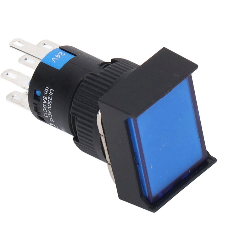 25Pcs Push Button Switch Self Locking AC DC 24V Accessory