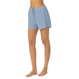 Nautica Womens Sleep Shorts - Mid-Thigh, Lightweight, Breathable Pajama Bottoms - Cotton Knit Jersey Sleepwear and Loungewear - Heather Blue - Medium