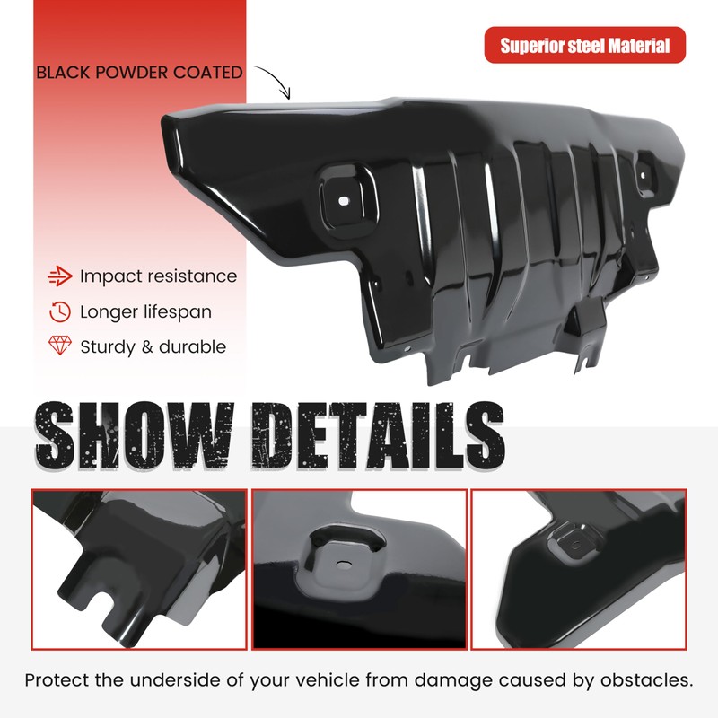 KUAFU Front Bumper Skid Plate Compatible with 2021-2025 Ford Bronco