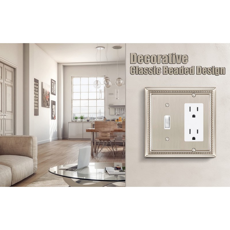 Henne Bery Sunken Pearls Heavy Duty Decorative Wall Plate Switch