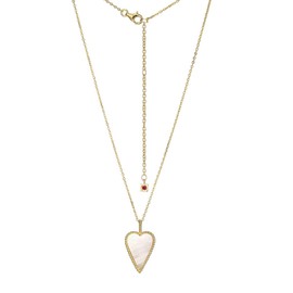 ELLE 17"+3" Gold-Plated Sterling Silver Mother-of-Pear