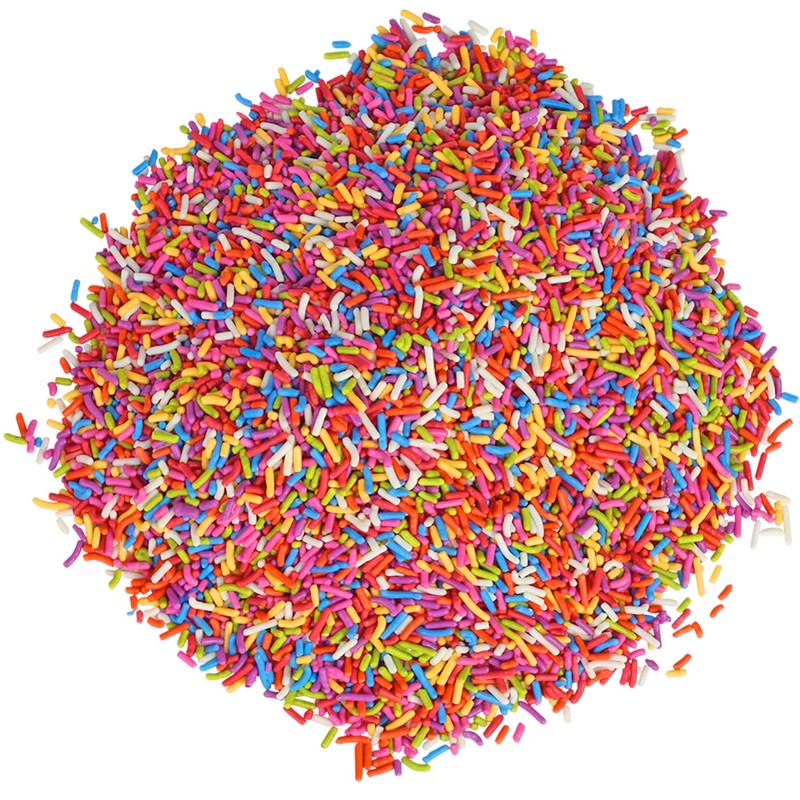 Bulk Dye Free Rainbow Sprinkles - 14 Ounces - Naturally