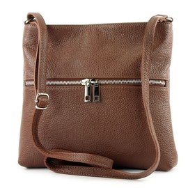 modamoda de T144 Women's Leather Shoulder Bag Messenger Bag Handmade in Italy, Braun2021