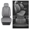 CAR PASS Piping Luxury Leather Seat Covers Full Set,5 Seats