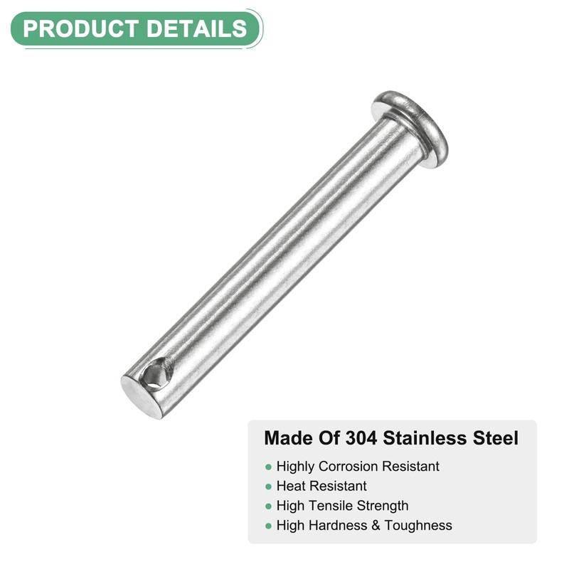 M METERXITY 4-Pack Single Hole Clevis Pins, M8 x 60mm