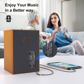 MOSWAG RCA to Jack 3.5 RCA Cable 3.5 mm Jack to 2 Stereo RCA Male HiFi Audio Aux Cable with Nylon Sheath, Metal Housing and 24K Gold-Plated Contacts 6.6 ft/2 m