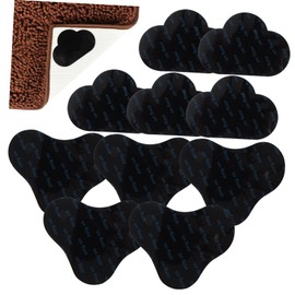 LIFKOME 10pcs Non-Slip Rug Stickers Dual-Sided Slip Pads for Hardwood Floors Triangle Cloud Shapes Reusable Washable Carpet Grippers for Area Rugs Easy to Install
