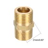 sourcing map Brass Pipe Fitting, Hex Nipple 1/2 BSP Male