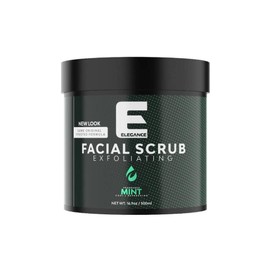 Elegance Natural Face Scrub 16.9 oz mint-based facial scrub to exfoliate and remove impurities for healthy, hydrated, glowing skin Mint / 엘레강스 내추럴 페이스 스크럽 16.9온스 민트 기반 페이셜 스크럽으로 건강하고 수분이 풍부한 빛나는 피부를 위한 각질 제거 및 불순물 Mint