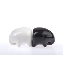 by-Bers Frog Hug Also as Cow, Mouse, Animals, Elephant Salt and Pepper Shaker Set as a Gift, Made of Ceramic (Elephant POanPO)