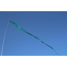 EEZ RV Products 32FT Telescoping Wind Sock Pole with 25' Long (Green) Wind Streamer, Adjustable and Easy to Assemble, Great for RV Ladder Mount Windsocks