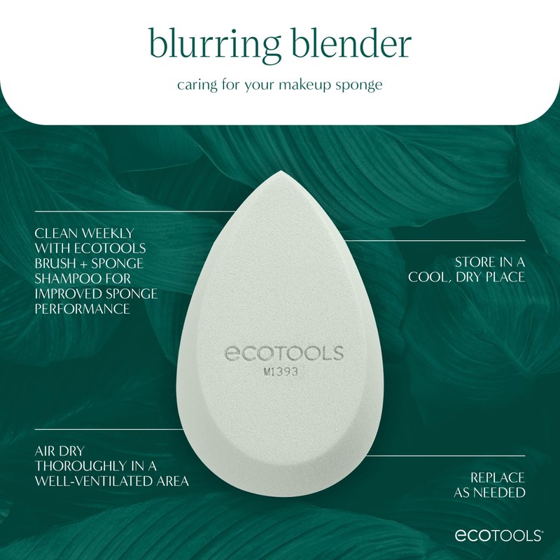 EcoTools Blurring Blender Makeup Sponge Duo, Makeup Blender Sponge For