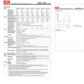 LRS-100-3.3 100W Single Output Switching Power Supply 3.3V 30A 85-264VAC/120-373VDC Input,UL/TUV Certified,Reliable, Safe, Efficient, Compact, for Industrial & Home Appliance