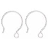 Platinum Ear Wire, 2 Pair Sterling Silver 21 Gauge 20mm