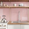 CRE8TIVE 4 Sheets Penny Round Tile Peel and Stick Backsplash
