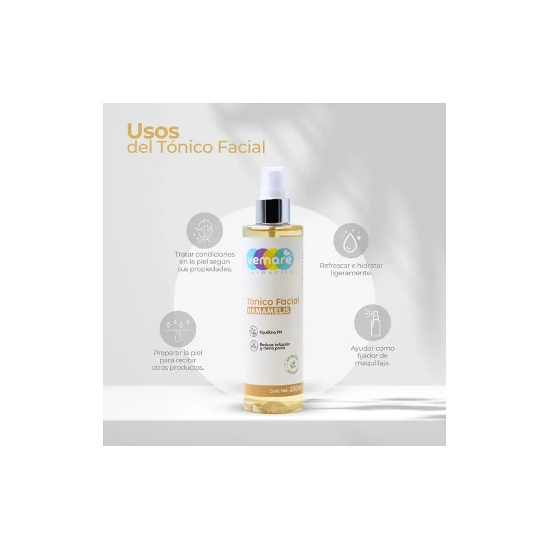 Tónico Facial De Hamamelis Vemare Piel Balanceada 250 Ml