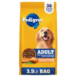 Pedigree Complete Nutrition Adult Dry Dog Food, Roasted Chicken & Vegetable Flavor, 3.5 lb. Bag