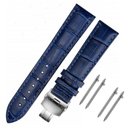 Moran Genuine Leather Watch Band Quick Release Polished Deployment D Buckle for Men and Women, 18mm-24mm Calf Leather Replacement Watch Strap, Waterproof and Sweatproof, 20mm-XL, Classic