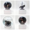 10009 Bull & Bear Snow Globe | White Square Base