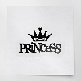 Decal Stickers of Princess Crown Silhouette 3 (Black) (Set of 2) Premium Waterproof Vinyl Decal Stickers for Laptop Phone Accessory Helmet Car Window Mug Tuber Cup Door Wall - ANDstic706445BL