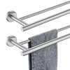 JQK Double Towel Bar, 24 Inch 304 Stainless Steel Thicken